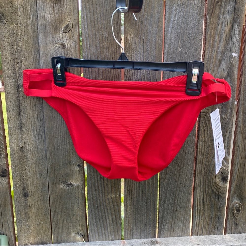 Athleta red swim bottoms